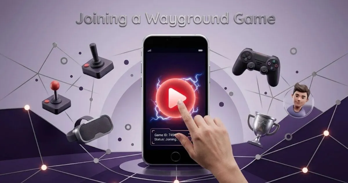 How to join a Wayground game by entering a join code and name on a phone screen