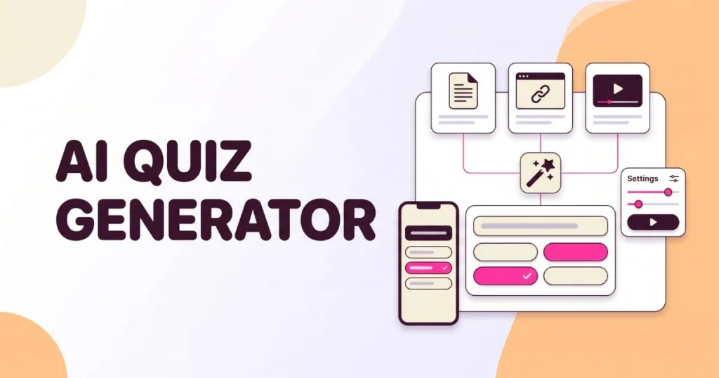 Wayground AI Quiz Generator turning a document, webpage, and video into an editable classroom quiz on a teacher dashboard