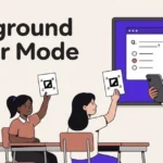 Teacher scanning students’ printed Q-cards during a Wayground Paper Mode classroom quiz.